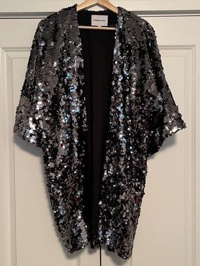 Large sequin kimono jacket